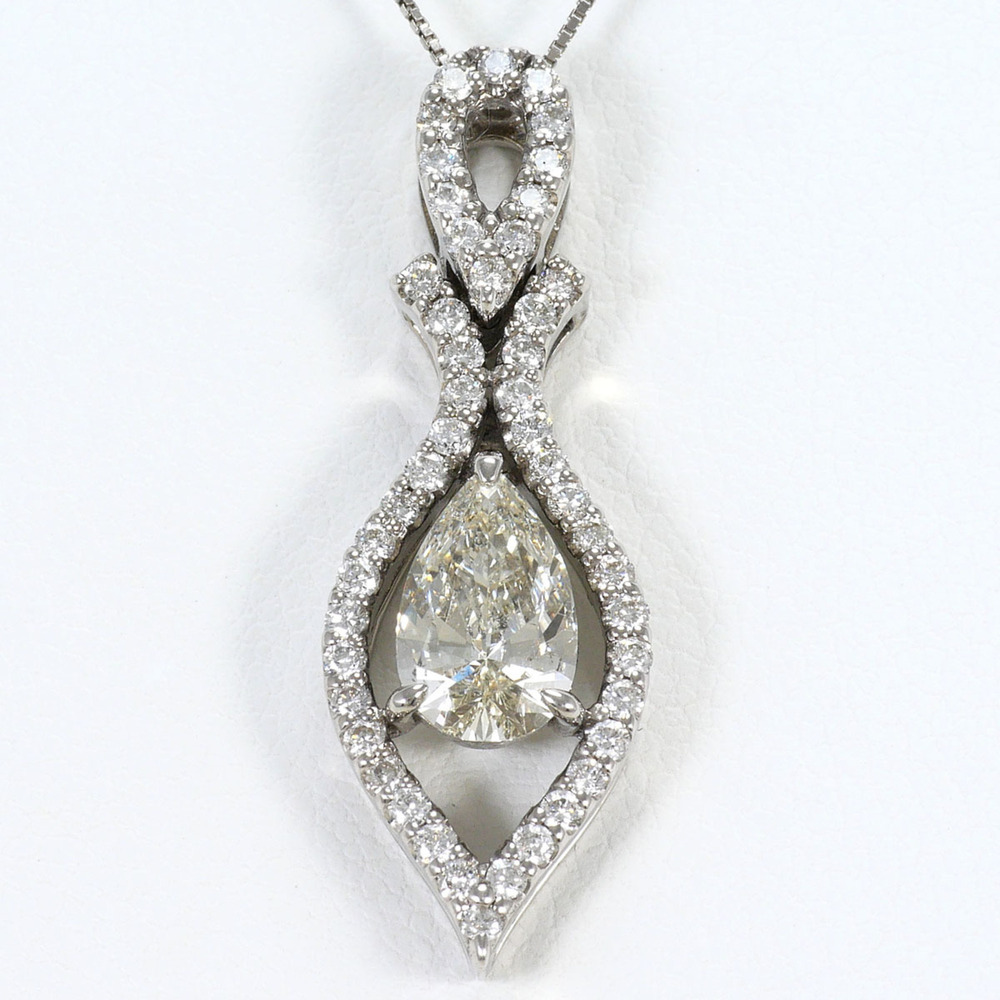 VINTAGE 18k Silver Diamond Necklace